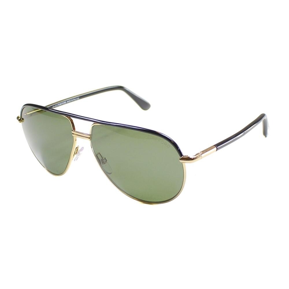 Tom Ford Cole TF 285 01J Black /& Gold Aviator Green Polarized Sunglasses Size 59