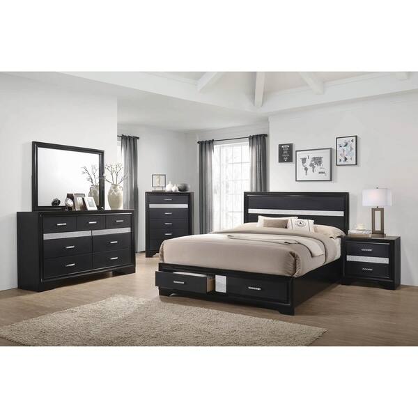 Shop Alexandria Rhinestone 3 Piece Storage Bedroom Set With