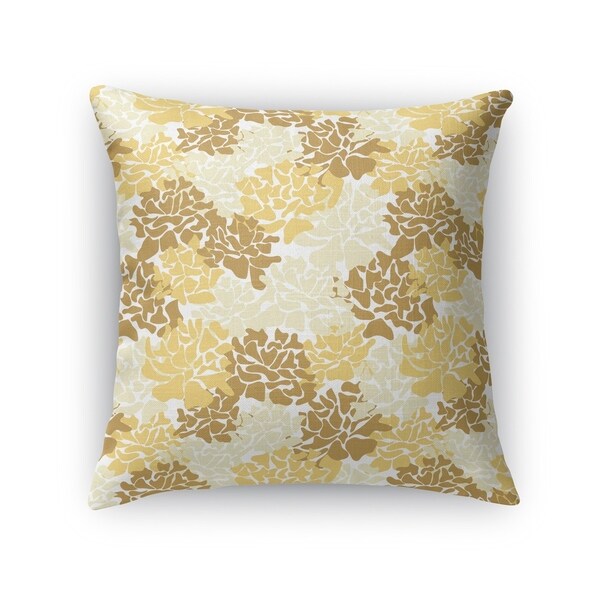 PEONIES YELLOW Indoor|Outdoor Pillow By Kavka Designs