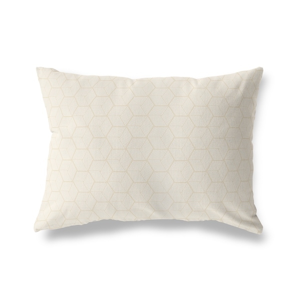 GEOCUBE OATMEAL Lumbar Pillow By Kavka Designs
