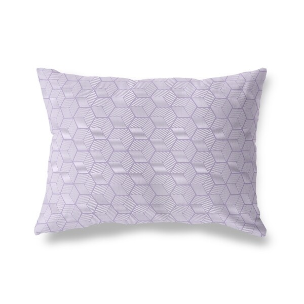 GEOCUBE PURPLE Lumbar Pillow By Kavka Designs
