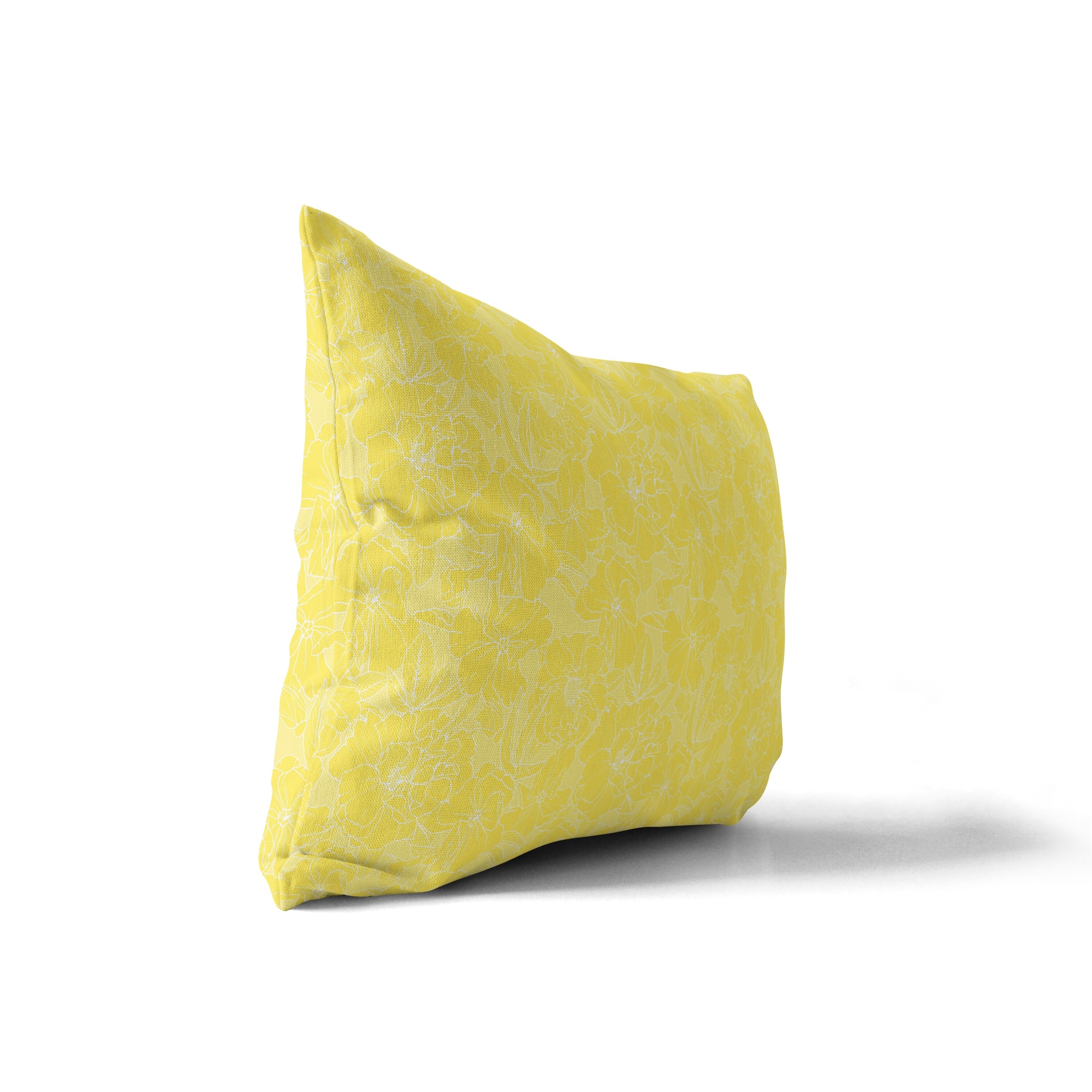 FLOWER POWER YELLOW Lumbar Pillow By Kava Designs Bed Bath