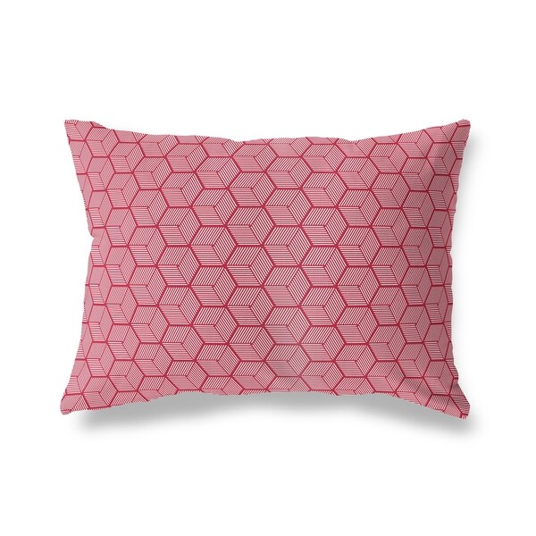 GEOCUBE RED Lumbar Pillow By Kavka Designs