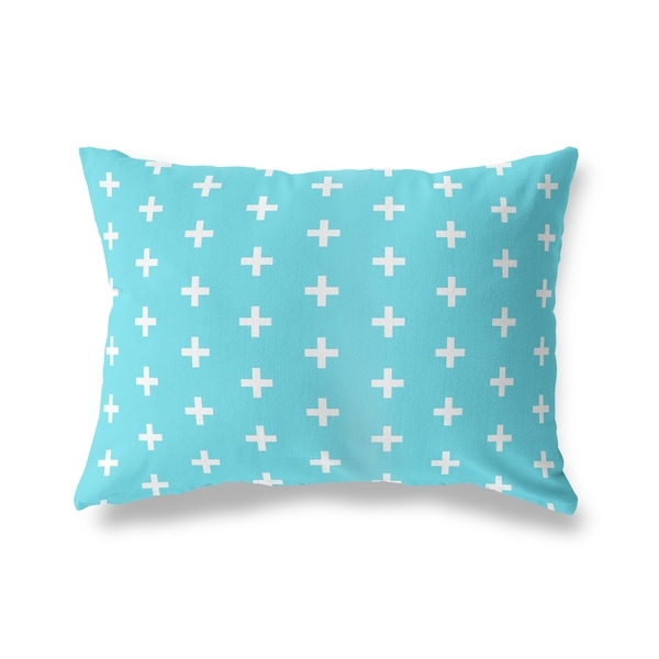 CRISS CROSS TEAL Lumbar Pillow By Kavka Designs