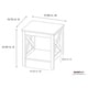 The Gray Barn Xanadu Hill X-frame Two-tier End Table with Shelf - Bed ...