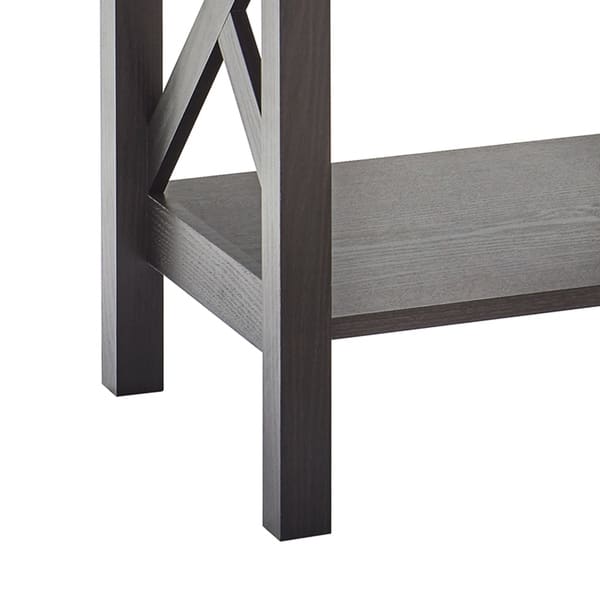 The Gray Barn Xanadu Hill X Frame Two Tier End Table The Gray Barn Xanadu Hill X Frame Two Tier End Table