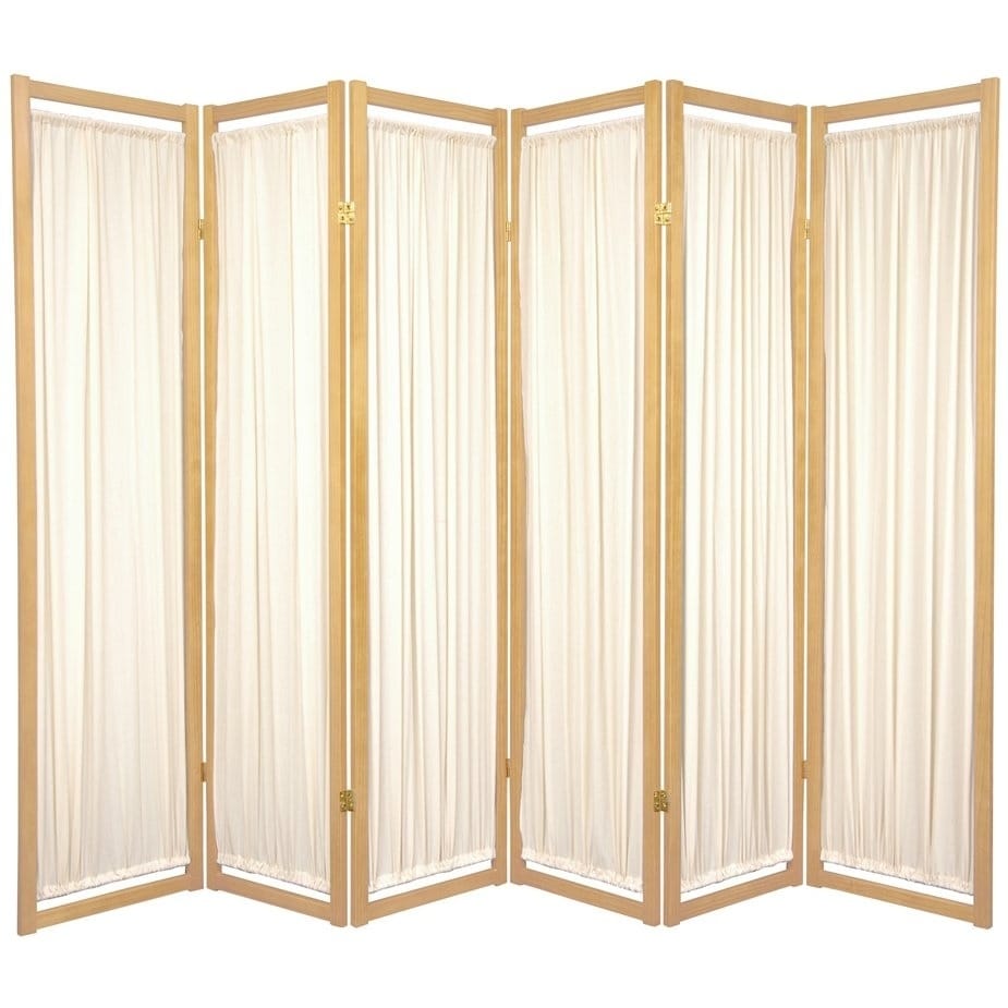 3 Panel Black Oriental Furniture Modern Furniture 6-Feet Helsinki Fabric Japanese Privacy Screen Room Divider