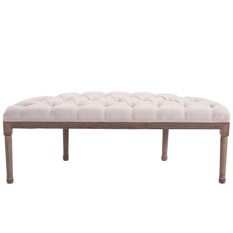 Tufted Half Circle Ottoman Bench Seat