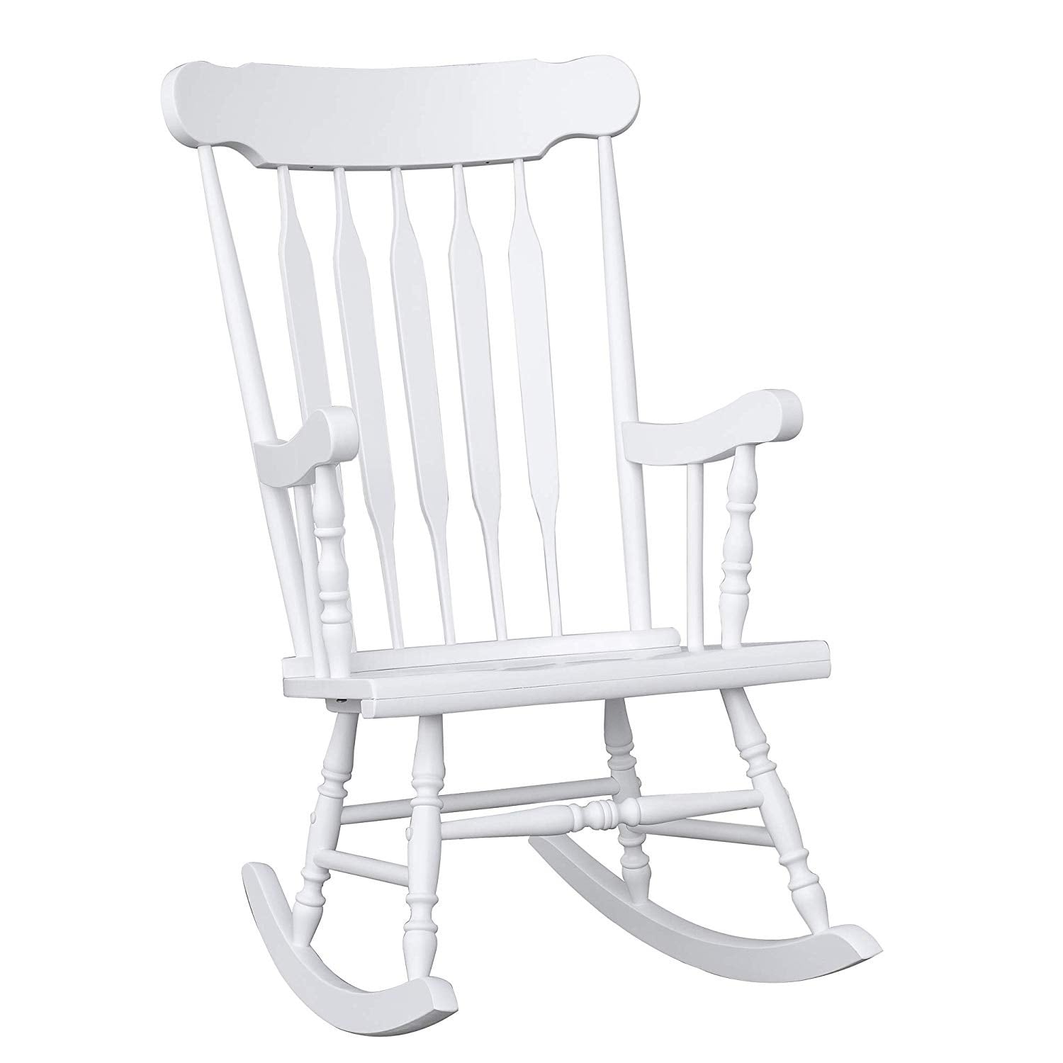 white wood rocking chair nursery