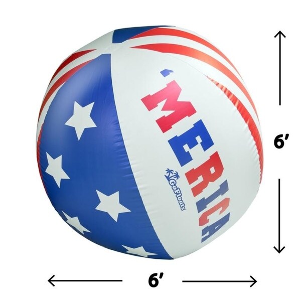 GoFloats 6' Giant 'MERICA Inflatable Beach Ball, Extra Large Jumbo ...