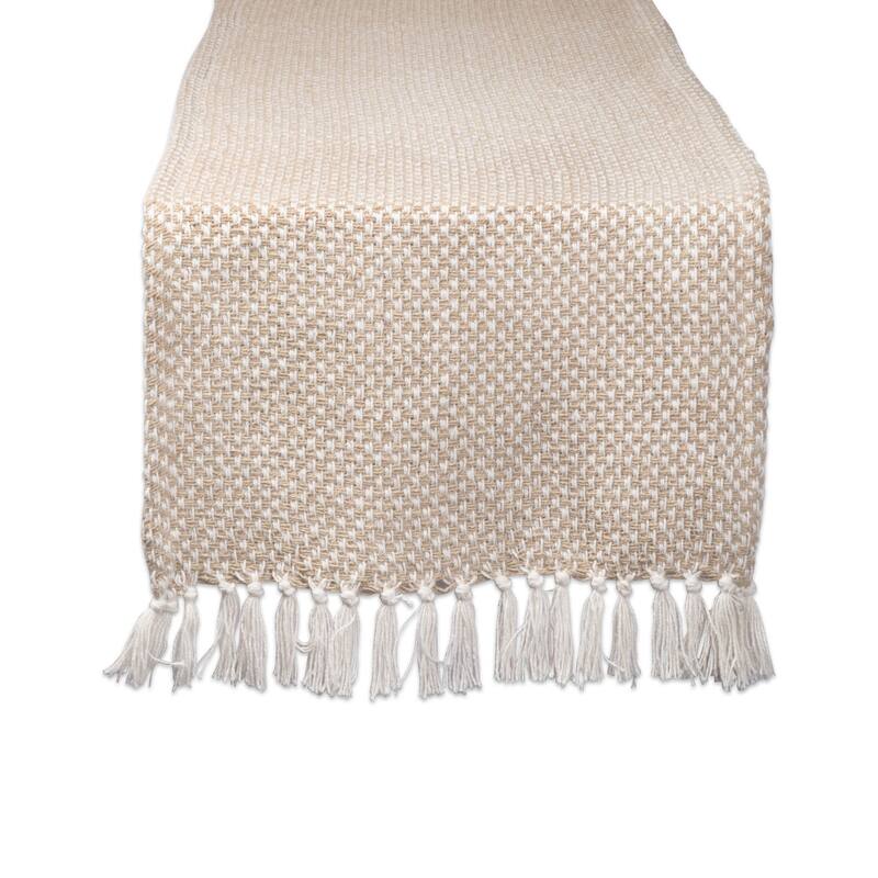 DII Braided Table Runner - 15x72 - Beige - Rustic