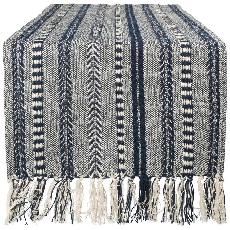 DII Braided Table Runner - 15x72 - Navy - Vintage