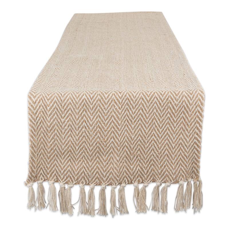 DII Braided Table Runner - 15x72 - Beige - Modern & Contemporary
