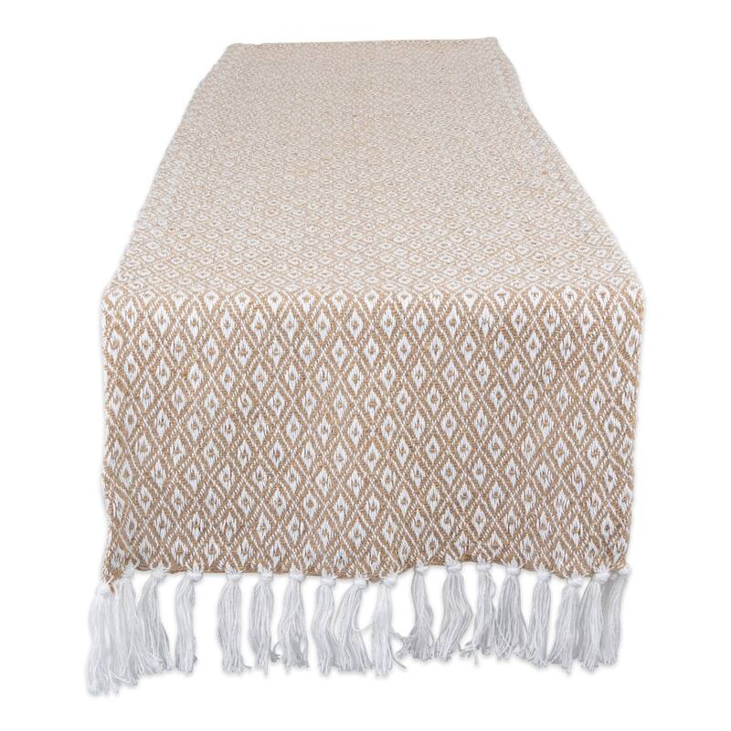 DII Braided Table Runner - 15x72 - Beige - Patterned