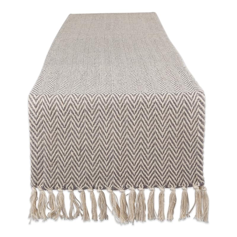 DII Braided Table Runner - 15x72 - Grey - Modern & Contemporary