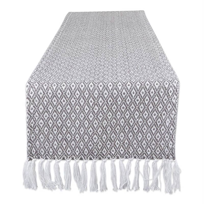 DII Braided Table Runner - 15x72 - Grey - Patterned