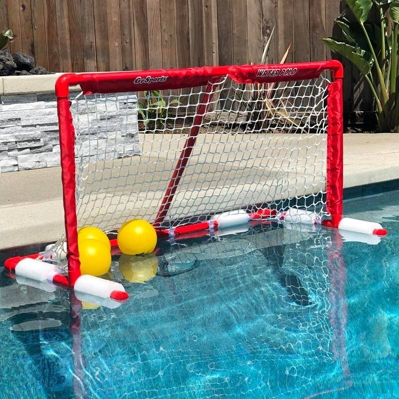 GoSports Floating Water Polo Game Set | Must Have Summer Pool Game | Includes Goal and 3 Balls