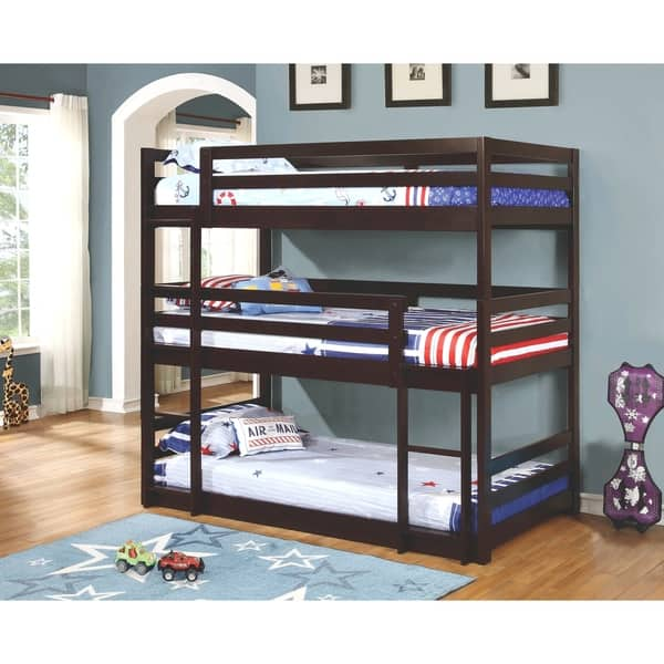 Shop Margarita Versatile Cappuccino Twin Size Triple Bunk