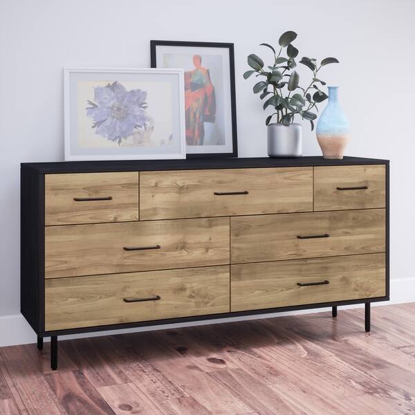 Shop Abbyson Fresco Mid Century Wood 7 Drawer Dresser Free