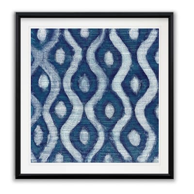 Shibori Blue IV -Framed Giclee Print