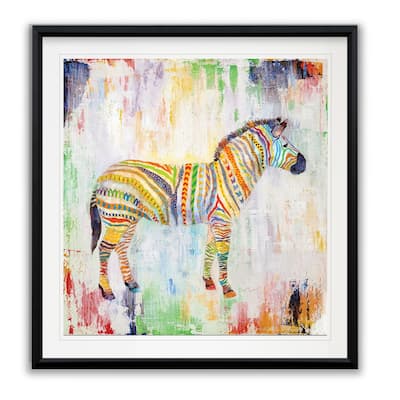 Magical Zebra -Framed Giclee Print