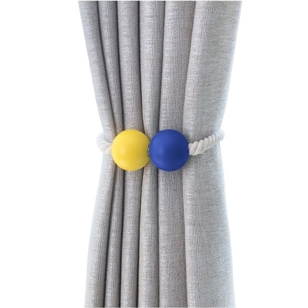 Shop Oberle Magnetic Ball Curtain Tieback Set Of 2 On Sale