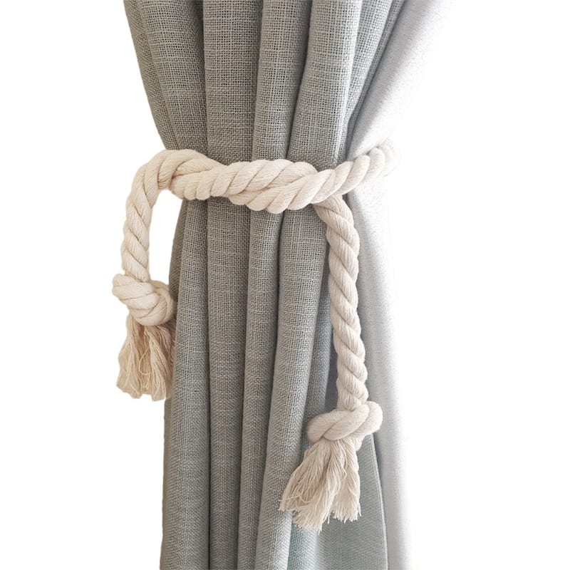 Kirschner Cotton Rope Curtain Tieback (Set of 2) - Beige