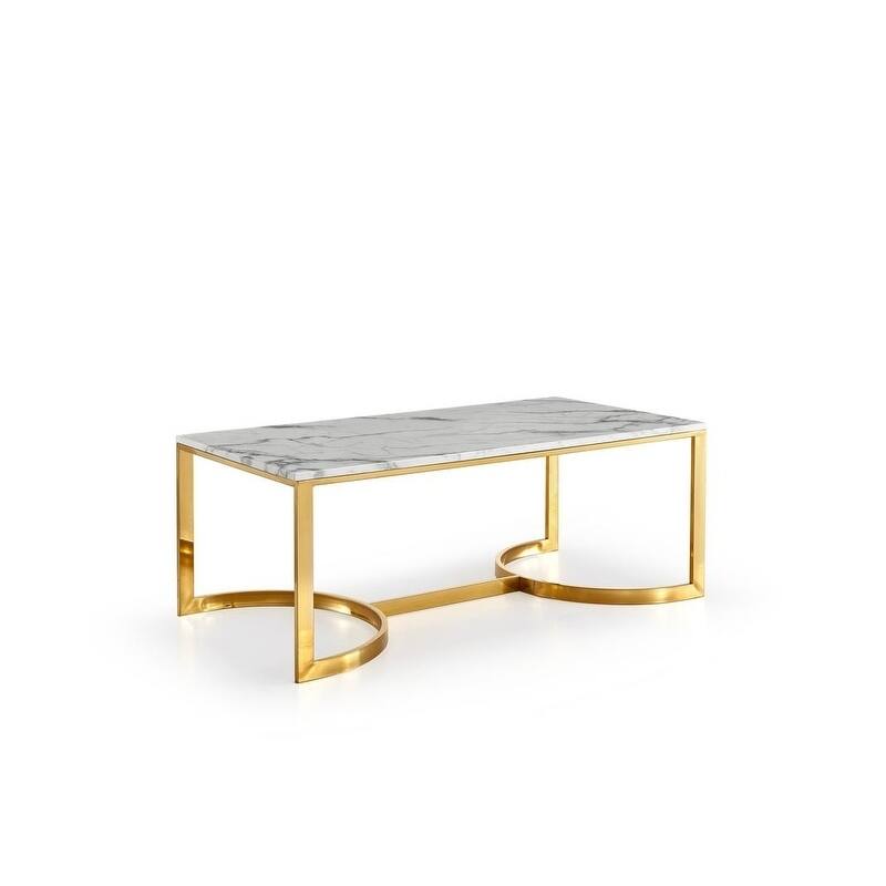 Vonda Marble Gold Coffee Table