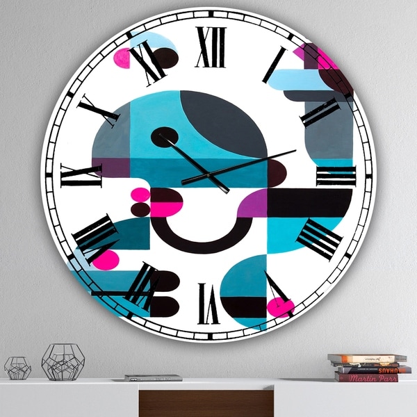 Designart 'Birdkeeper' Oversized Mid-Century Wall Clock