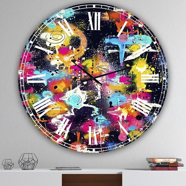 Designart 'The Lovers The Dreamers & Me' Oversized Modern Wall Clock