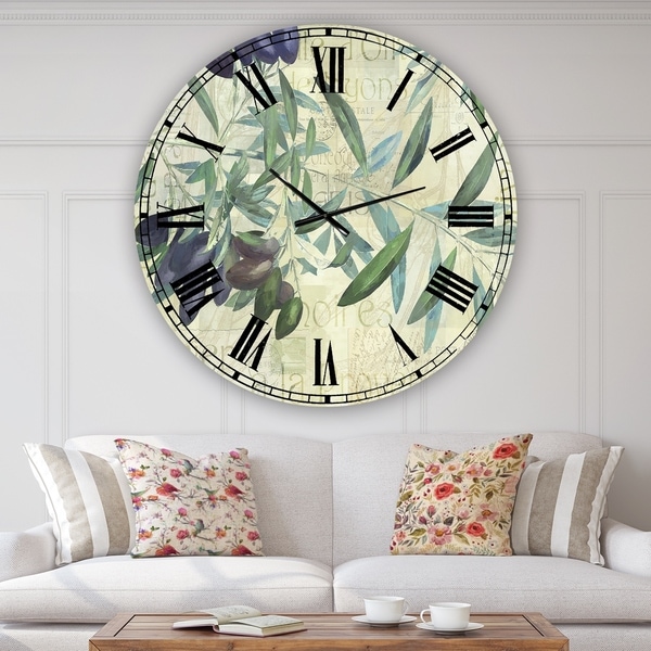 Designart 'Olives de Nyons' Cottage Wall Clock