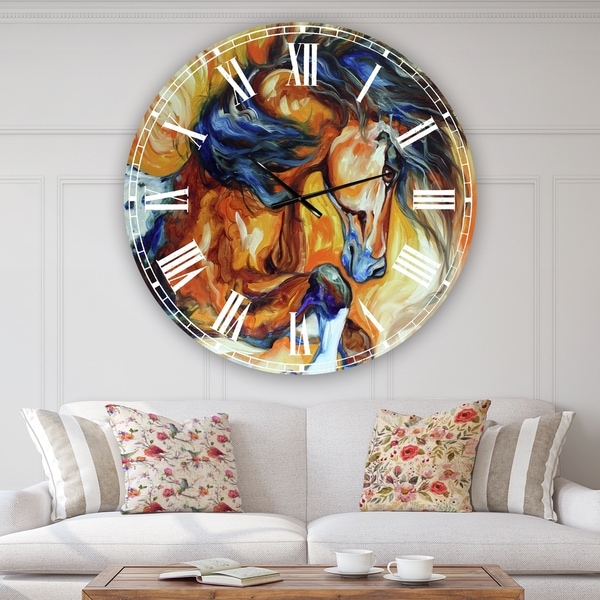 Designart 'Dance Of The Wild One' Oversized Cottage Wall Clock