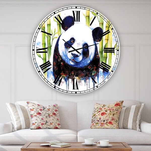 Designart 'Blue Ashes' Oversized Cottage Wall Clock
