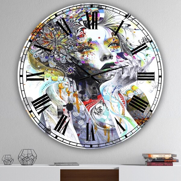 Designart 'Circulation' Oversized Modern Wall Clock - Overstock - 28262187