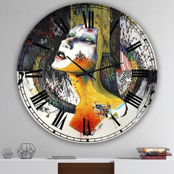 Designart 'Between Hope And Despair' Modern Wall Clock