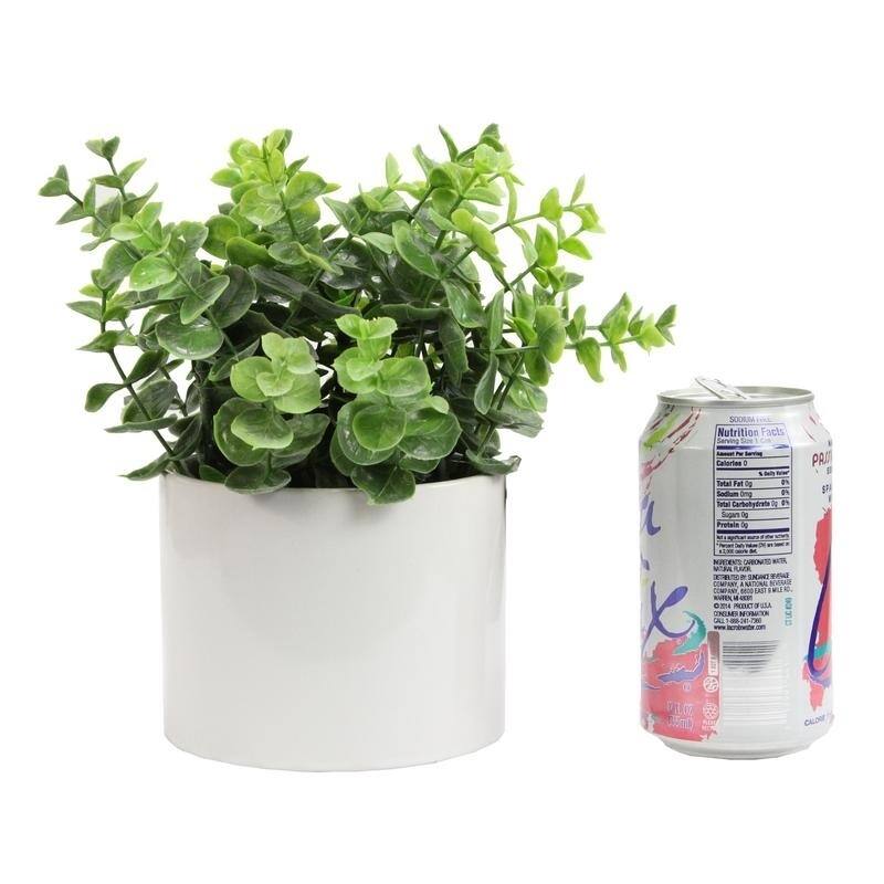 Artificial Eucalyptus Plant with Ceramic Pot. - ABN5P022-NTRL-E