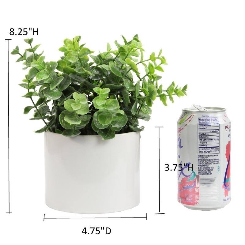 Artificial Eucalyptus Plant with Ceramic Pot. - ABN5P022-NTRL-E