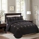 preview thumbnail 8 of 8, Porch & Den Heceta Embroidered 3-piece Bed Coverlet Set King - Cal King/King - Black
