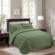 preview thumbnail 6 of 8, Porch & Den Heceta Embroidered 3-piece Bed Coverlet Set King - Cal King/King - Sage