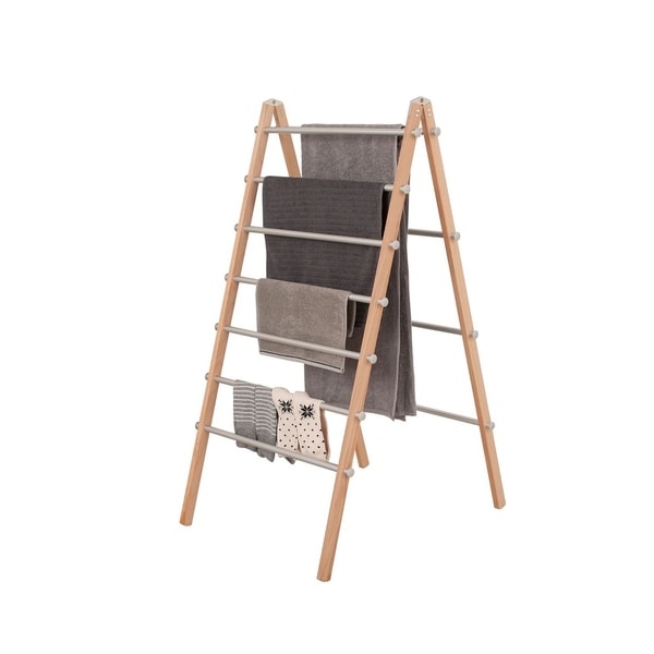 Shop INNOKA Folding Laundry Rack Ladder Clothes Drying Rack - Modern ...