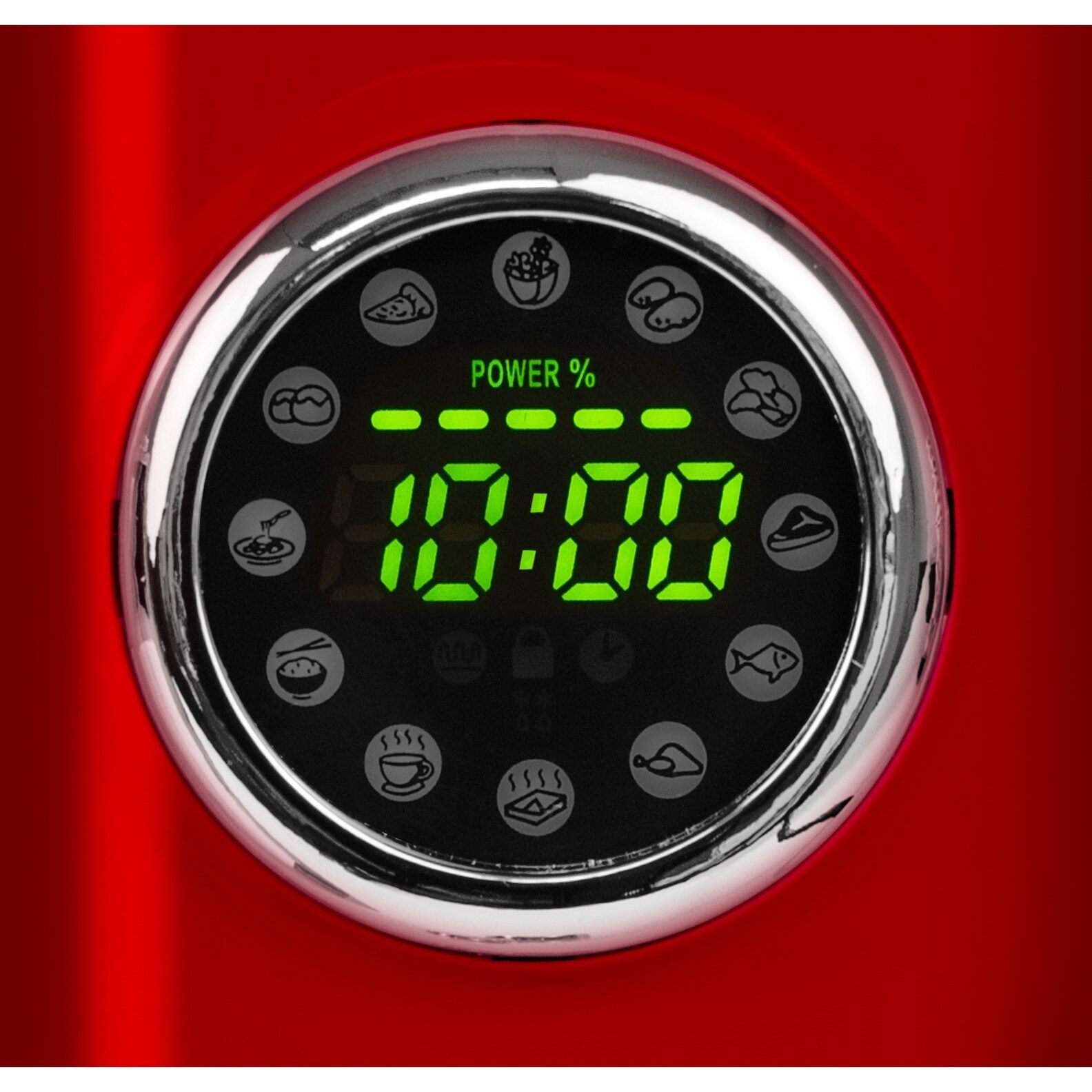 Nostalgia RMO4RR Retro 0.9 Cu. Ft. Microwave Oven, Retro Red