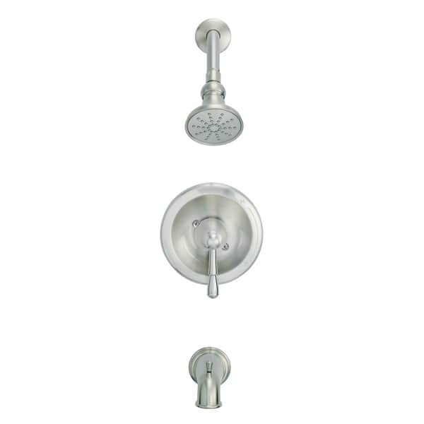 Eastham 1h Tub Shower Trim Kit Treysta Cartridge W Diverter On Spout 2 0gpm Brushed Nickel Overstock 28263134