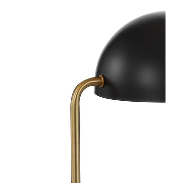 Fresh deco dome touch lamp Porter 13 5 Art Deco Dome Lamp With Marble Base Brass Gold Black By Jonathan Y Overstock 28263272