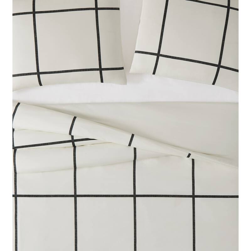 Carson Carrington Tomnas Windowpane 3-piece Duvet Set - Queen/Full - Queen/Full