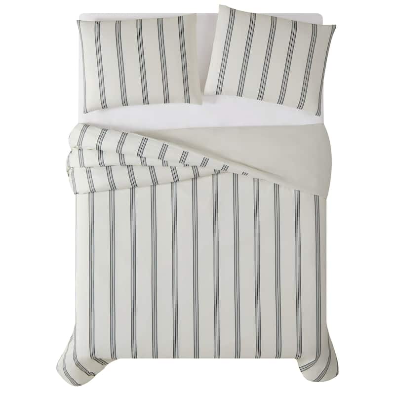 Carson Carrington Tomtnas Soft Millennial Stripe 3-piece Duvet Set