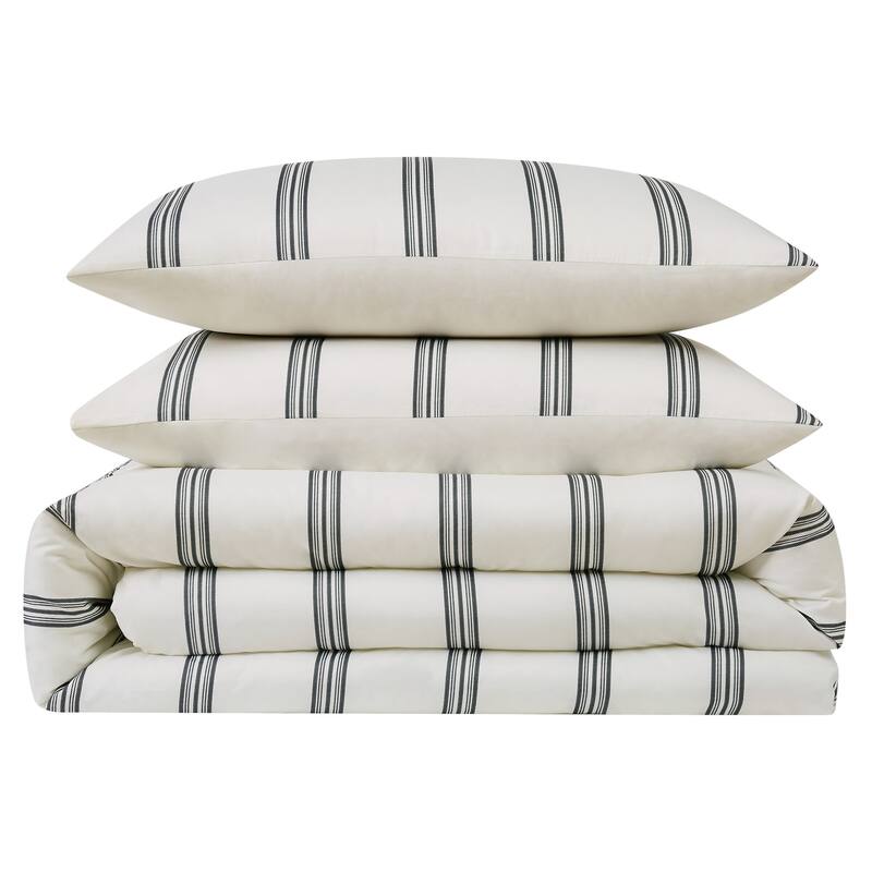 Carson Carrington Tomtnas Soft Millennial Stripe 3-piece Duvet Set