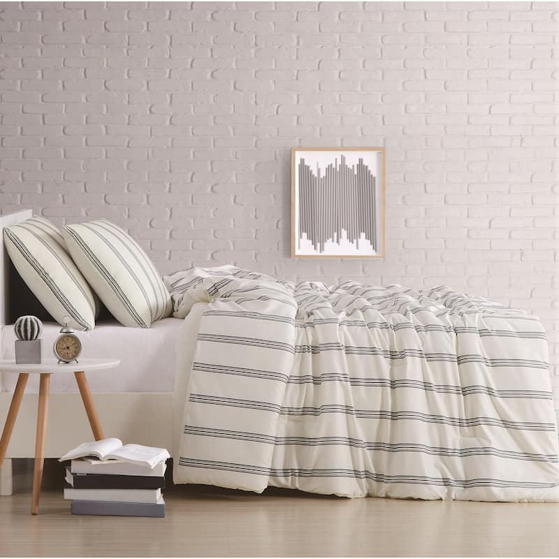 Carson Carrington Tomtnas Soft Millennial Stripe 3-piece Duvet Set - Queen/Full - Queen/Full