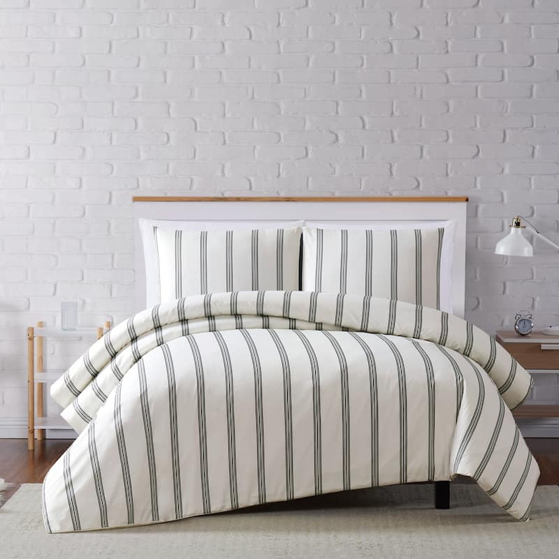 Carson Carrington Tomtnas Soft Millennial Stripe 3-piece Duvet Set