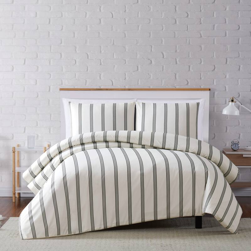 Carson Carrington Tomtnas Soft Millennial Stripe 3-piece Duvet Set