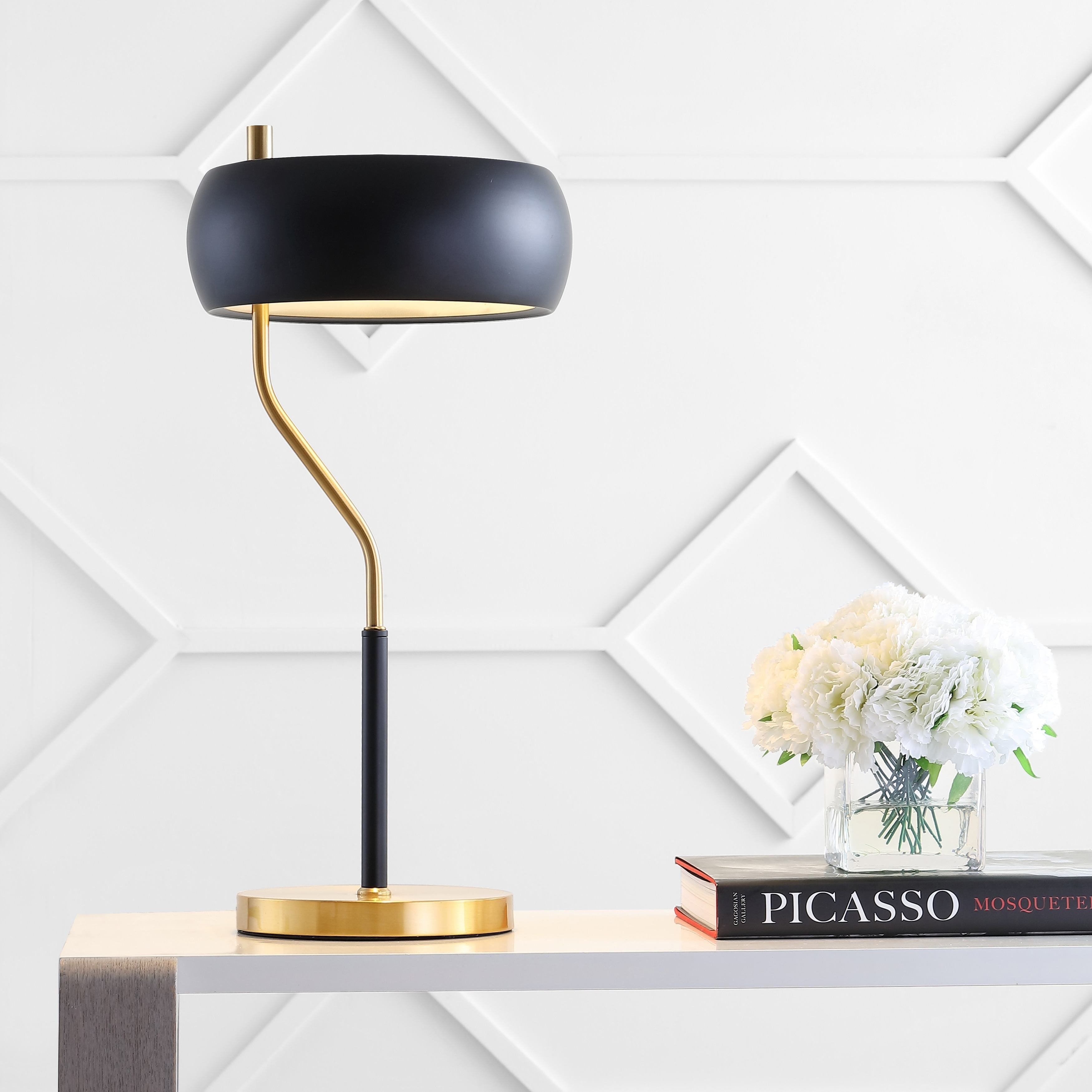 black brass table lamp